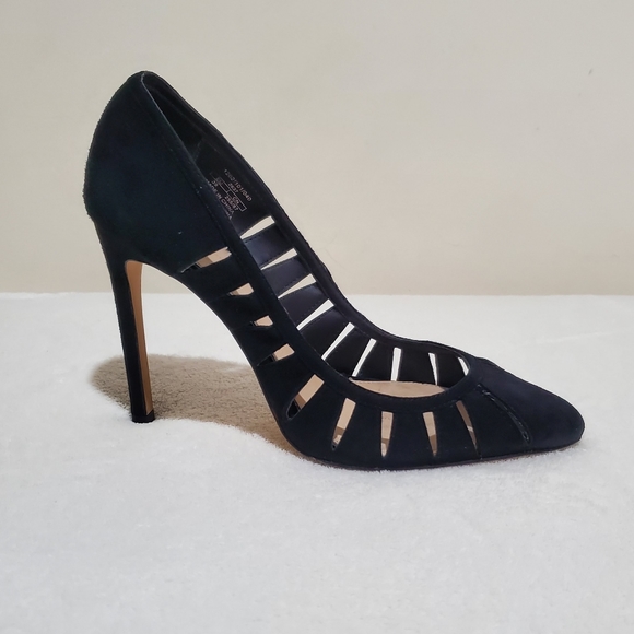 Zara Shoes - Black Suede Women Heel Shoes Size 8